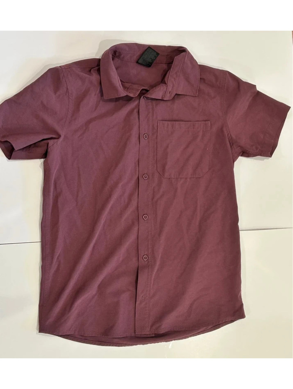 Boys All in Motion XL Burgundy Button Down w